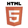 An icon represent transparent html5 logo