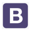 An icon represent bootstrap logo