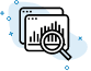 An icon represent Data Visulization Reporting Services - Analytics